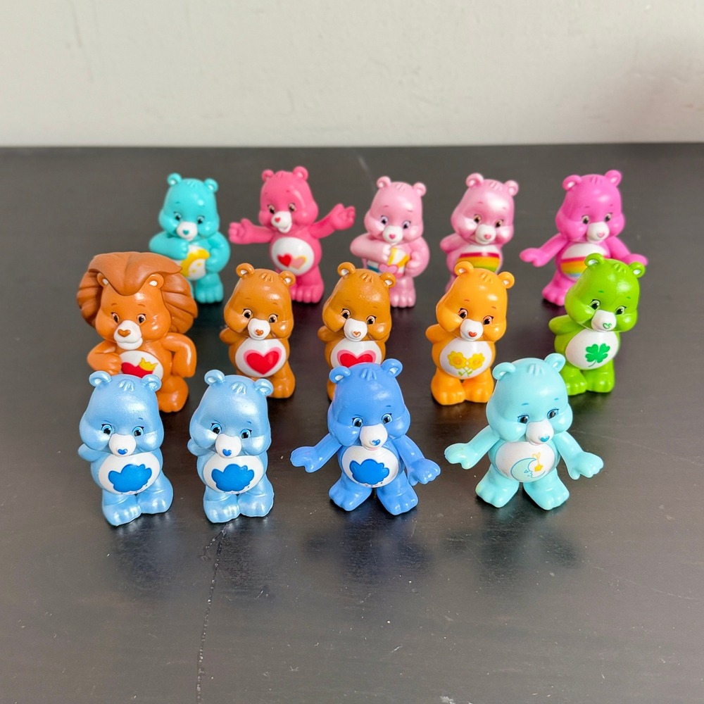TCFC Just Play Care Bears Cousins PVC 2.5" Figure Lot 14pc Cake Toppers